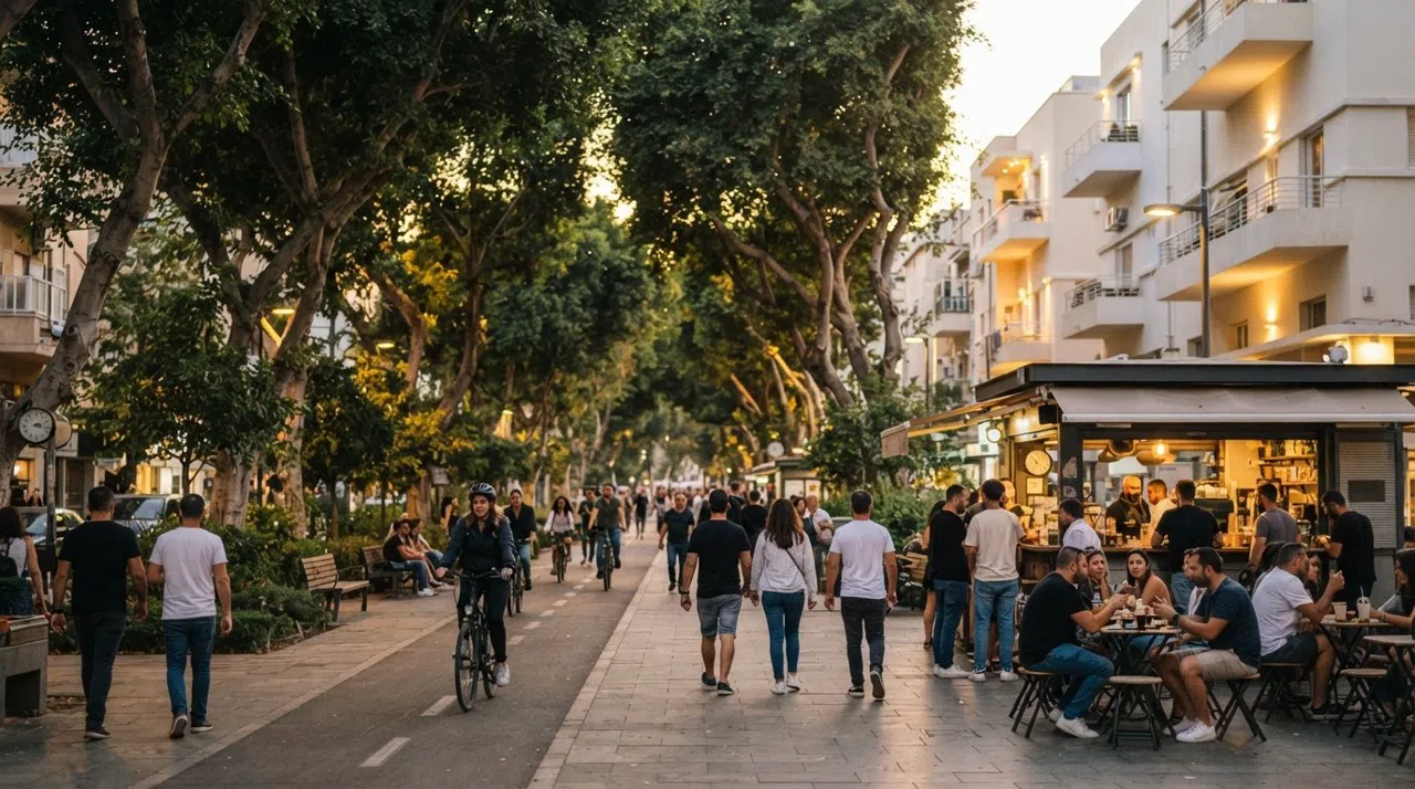 Lev HaIr, Tel Aviv: la Città Bianca a livello stradale